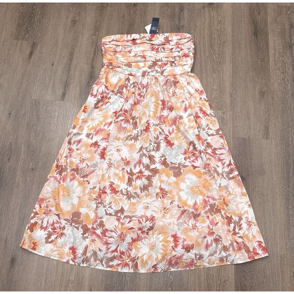 Abercrombie & Fitch Dresses & Skirts - Abercrombie & Fitch Dress Womens Large White Floral Maxi Smocked Pockets NEW